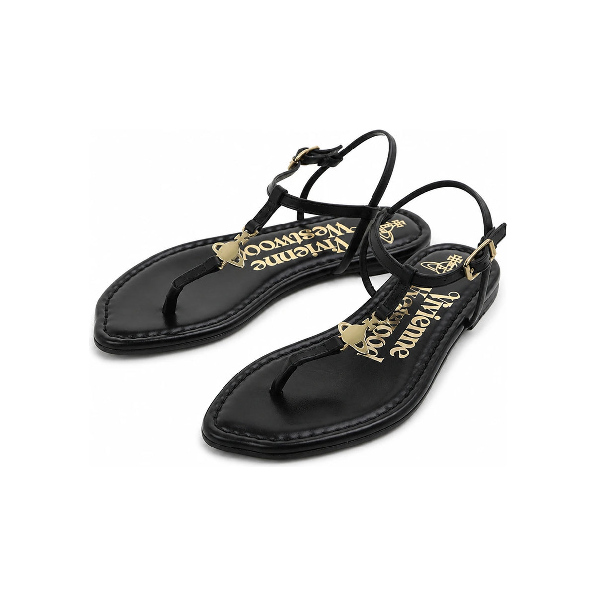Vivienne Westwood Women’s ORB Tube Sandals Black Leather