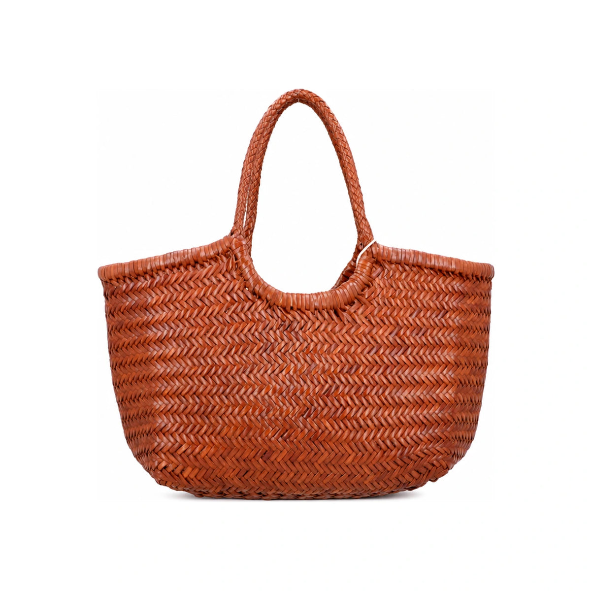 Dragon Diffusion Tan Leather Nantucket Large Women’s Tote Bag