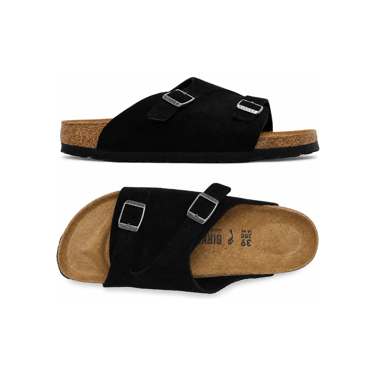 Birkenstock Zurich Suede Narrow Fit Sandals Black