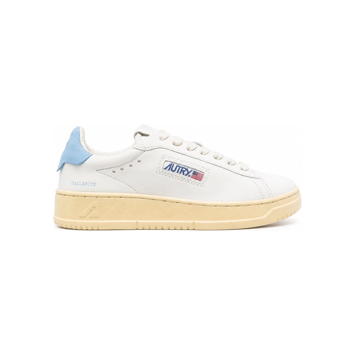 AUTRY Dallas Low Leather Sneakers White Black Shoes