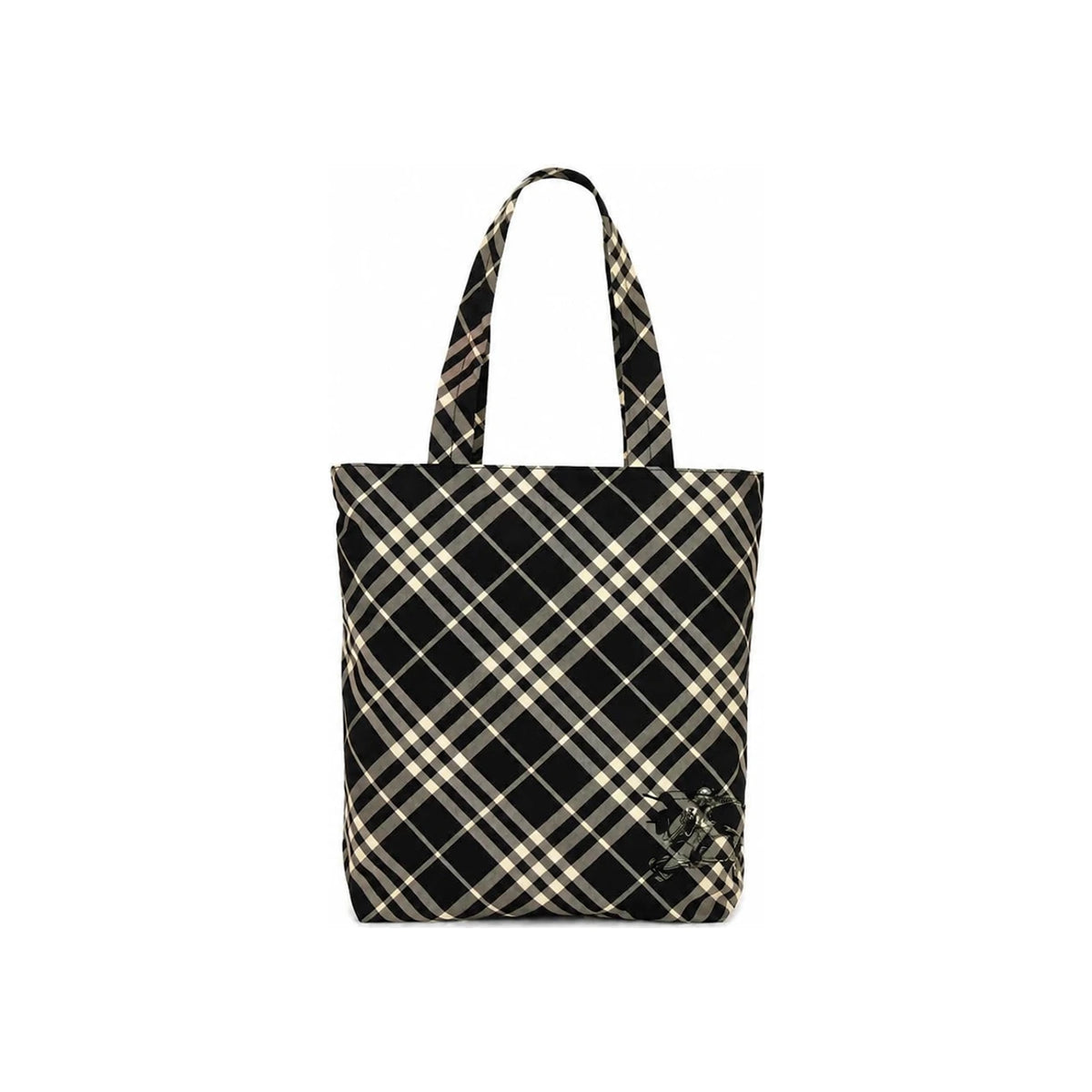 BURBERRY Vintage Check Black Calico Tote Shoulder Bag 8097720