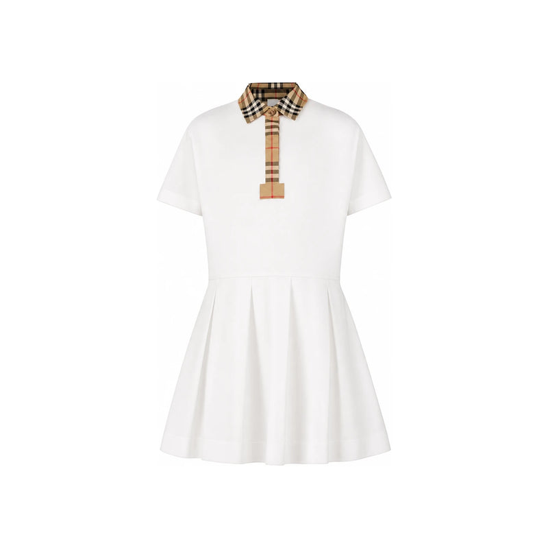 BURBERRY Vintage Check Collar Midi Dress for Women
