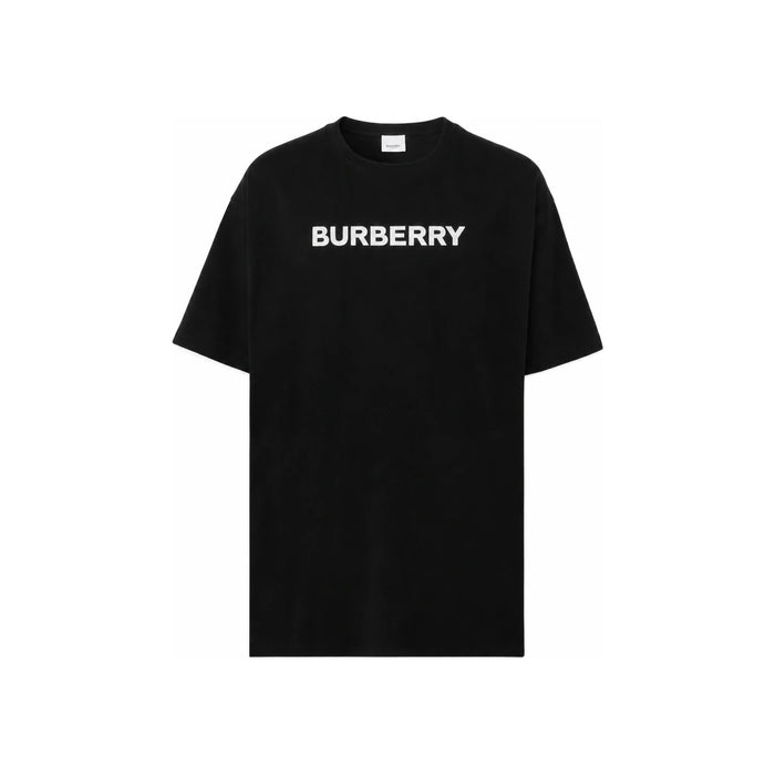 BURBERRY Black Harriston Signature Logo Short-Sleeve T-Shirt