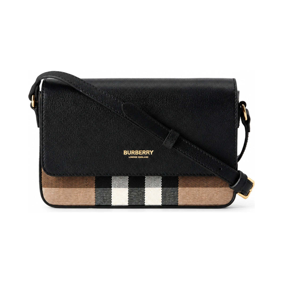 BURBERRY Mini Crossbody Bag New Hampshire Check Black 80840281 81072691