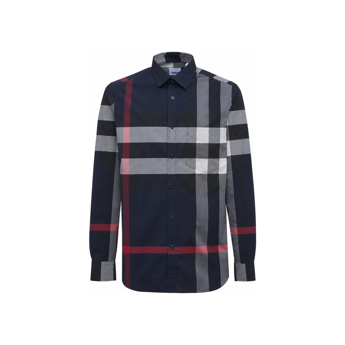 BURBERRY Blue Sutherland Check Long Sleeve Shirt Men