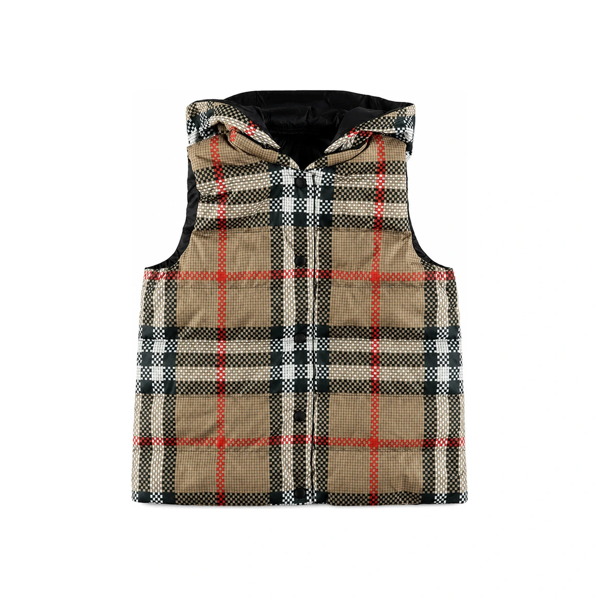 BURBERRY Reversible Check Knit Vest Women’s