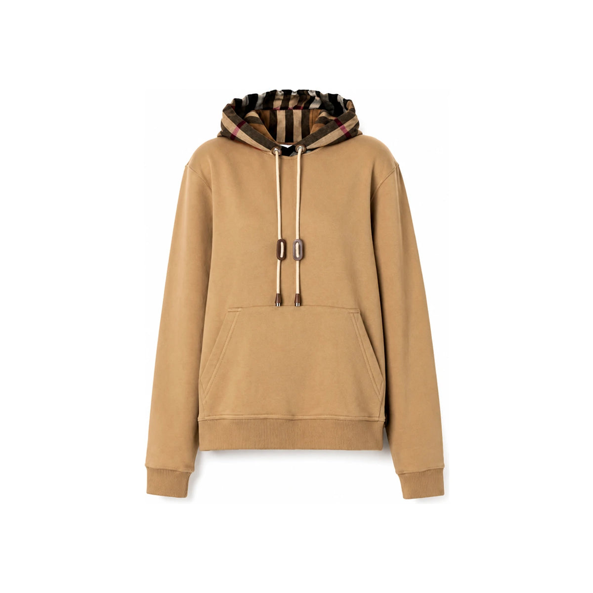 BURBERRY Vintage Check Camel Hoodie Women’s Hooded Sweatshirt
