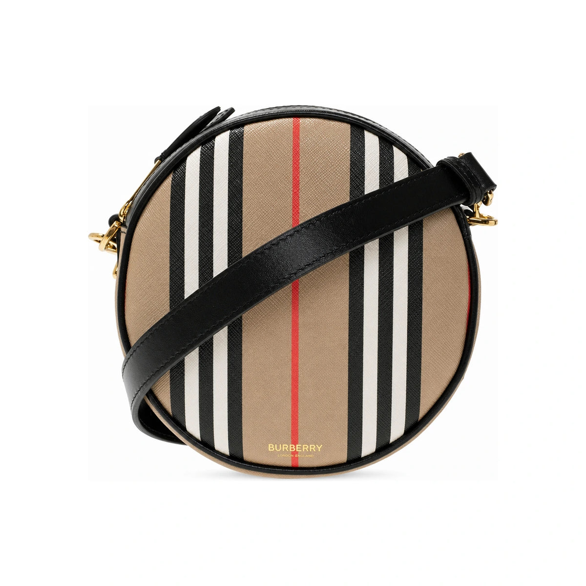BURBERRY Lewis Stripe Round Crossbody Bag