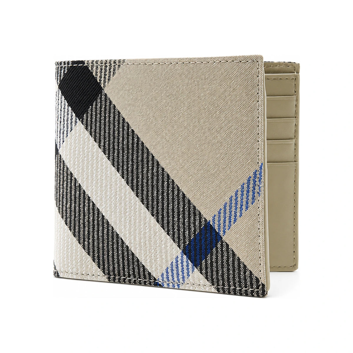 BURBERRY Men's Check Bifold Wallet