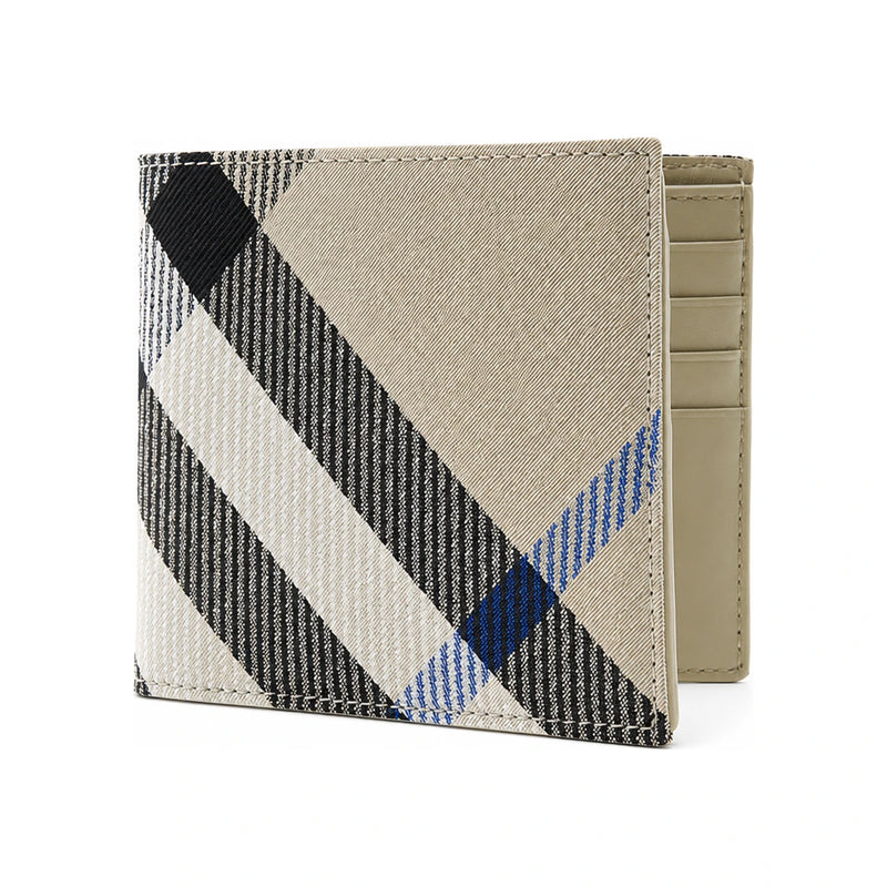BURBERRY Men's Check Bifold Wallet