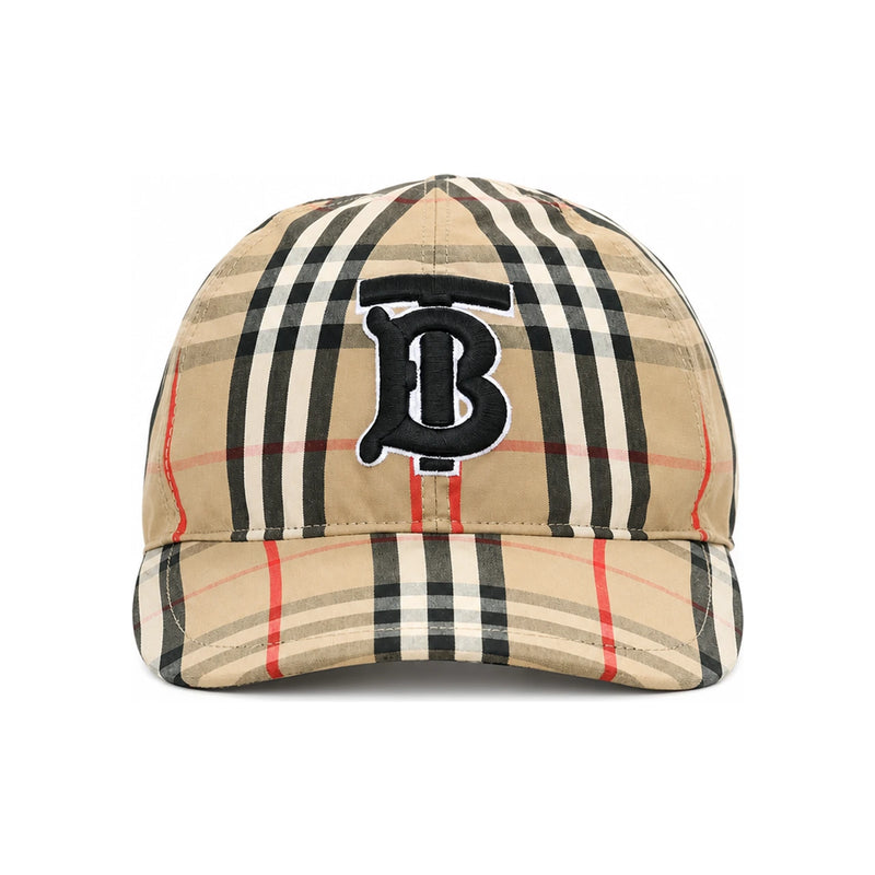 BURBERRY Check TB Logo Snapback Cap