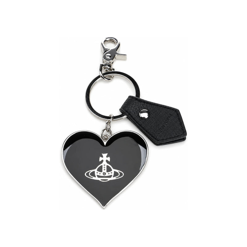 Vivienne Westwood Pink Leather Heart Keyring 8203011W U OM0014