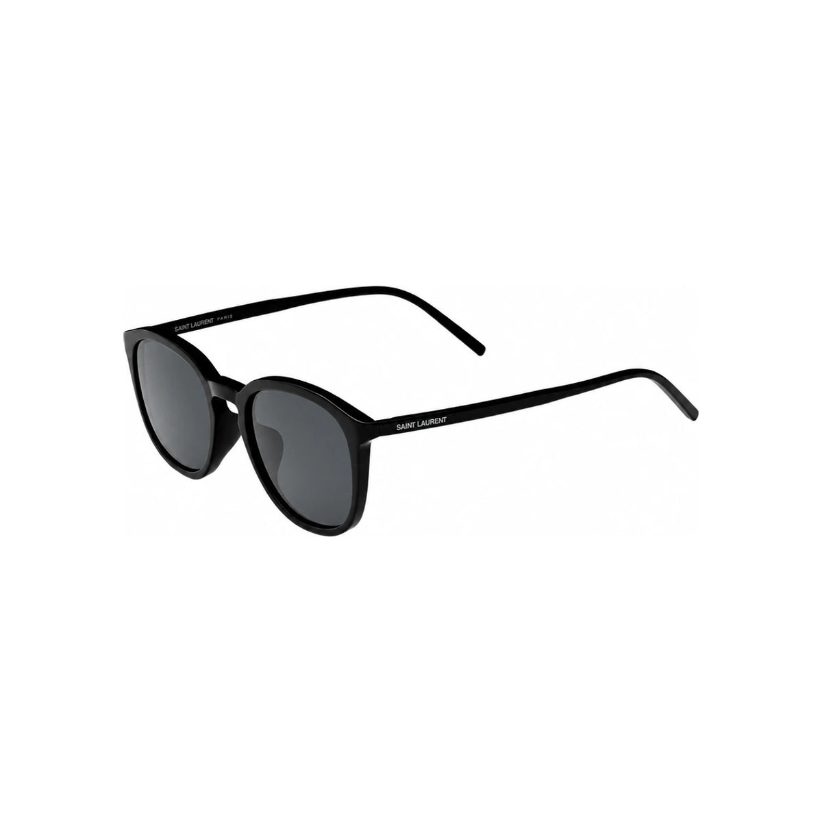 Saint Laurent Black Acetate Asian Fit Square Sunglasses 53mm