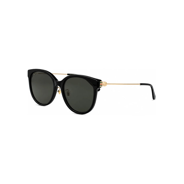 GUCCI Black Acetate Round Sunglasses Asian Fit Unisex