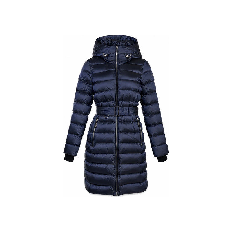 BURBERRY Limehouse Hooded Long Down Coat Women Navy