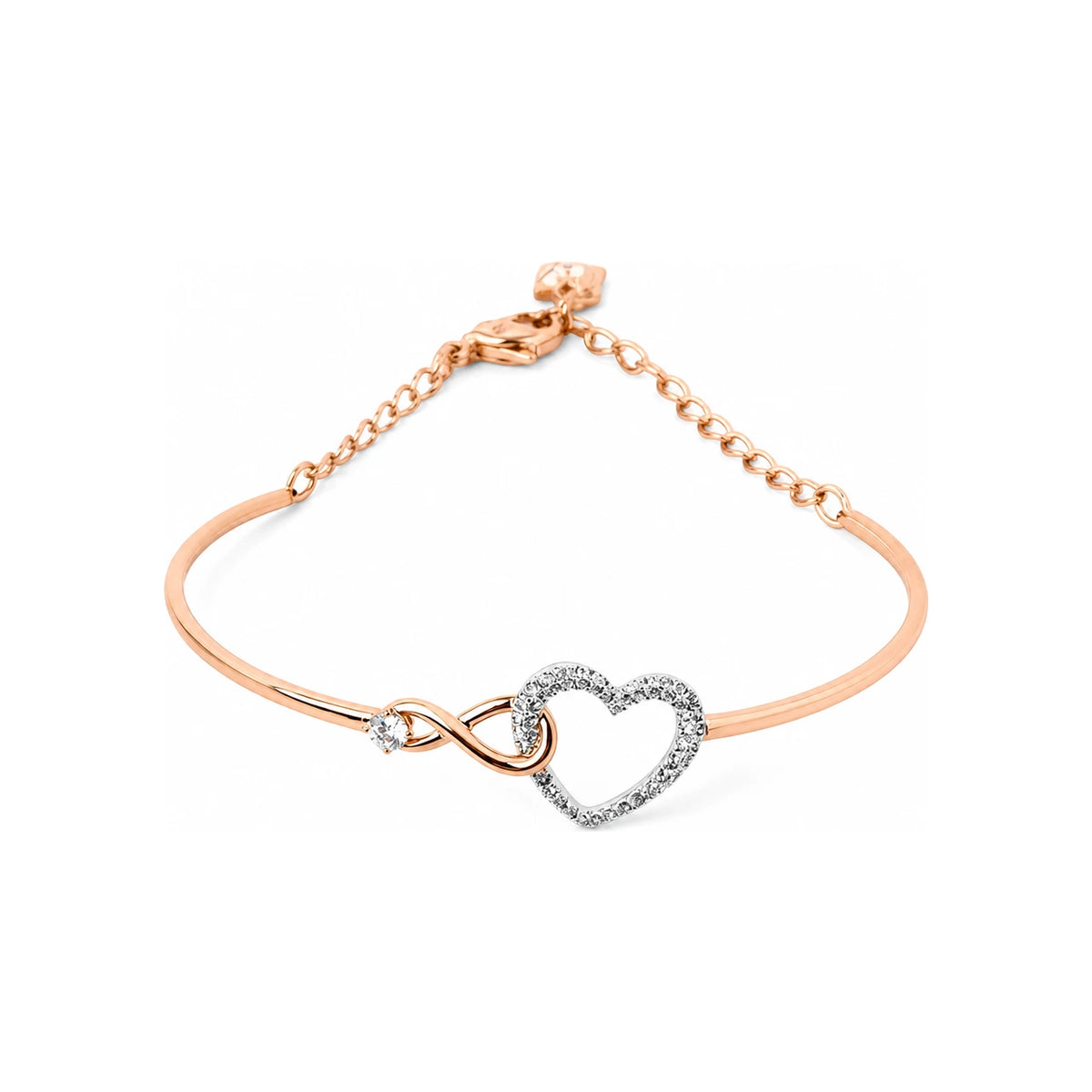 Swarovski Heart Bangle Bracelet for Women 5518869 Infinity