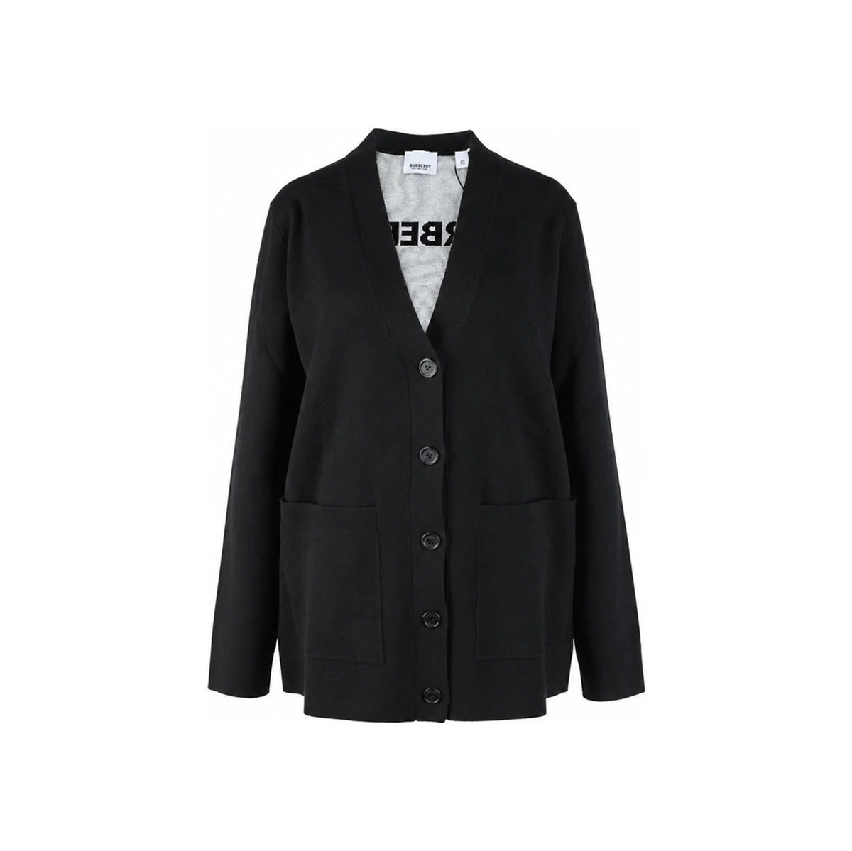 BURBERRY Black Horesferry Square Wool-Blend Cardigan 8055956