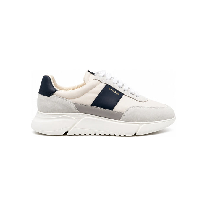 AXEL ARIGATO Blue/Cream Leather Mesh Vintage Runner Low Sneakers