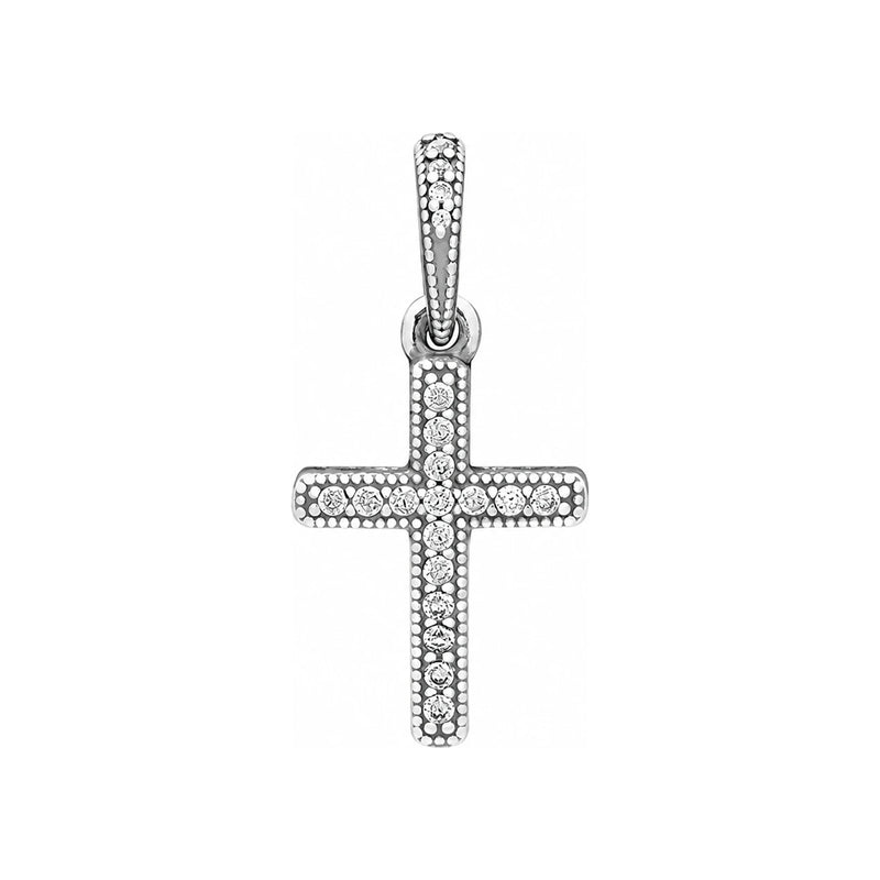 PANDORA Classic Cross Pendant Dangle Silver Charm 397571CZ