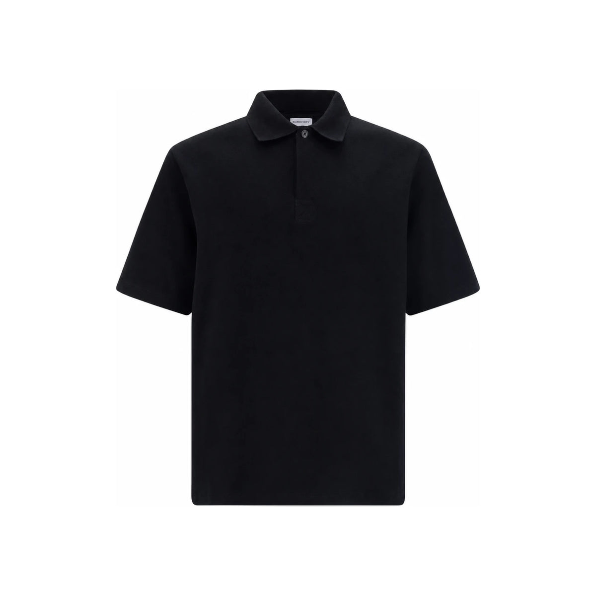 BURBERRY Men’s Relaxed Fit Black Polo Shirt