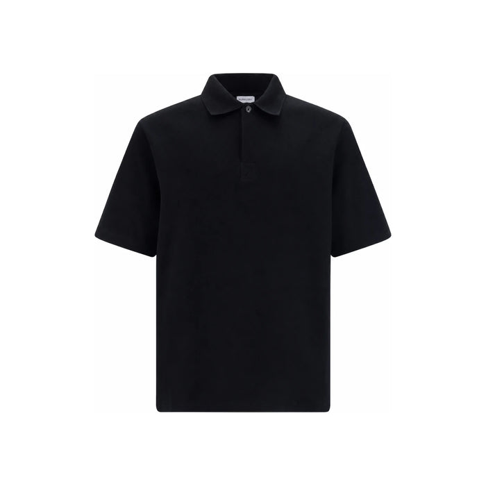 BURBERRY Men’s Relaxed Fit Black Polo Shirt