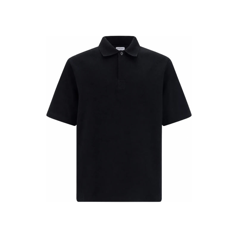BURBERRY Men’s Relaxed Fit Black Polo Shirt