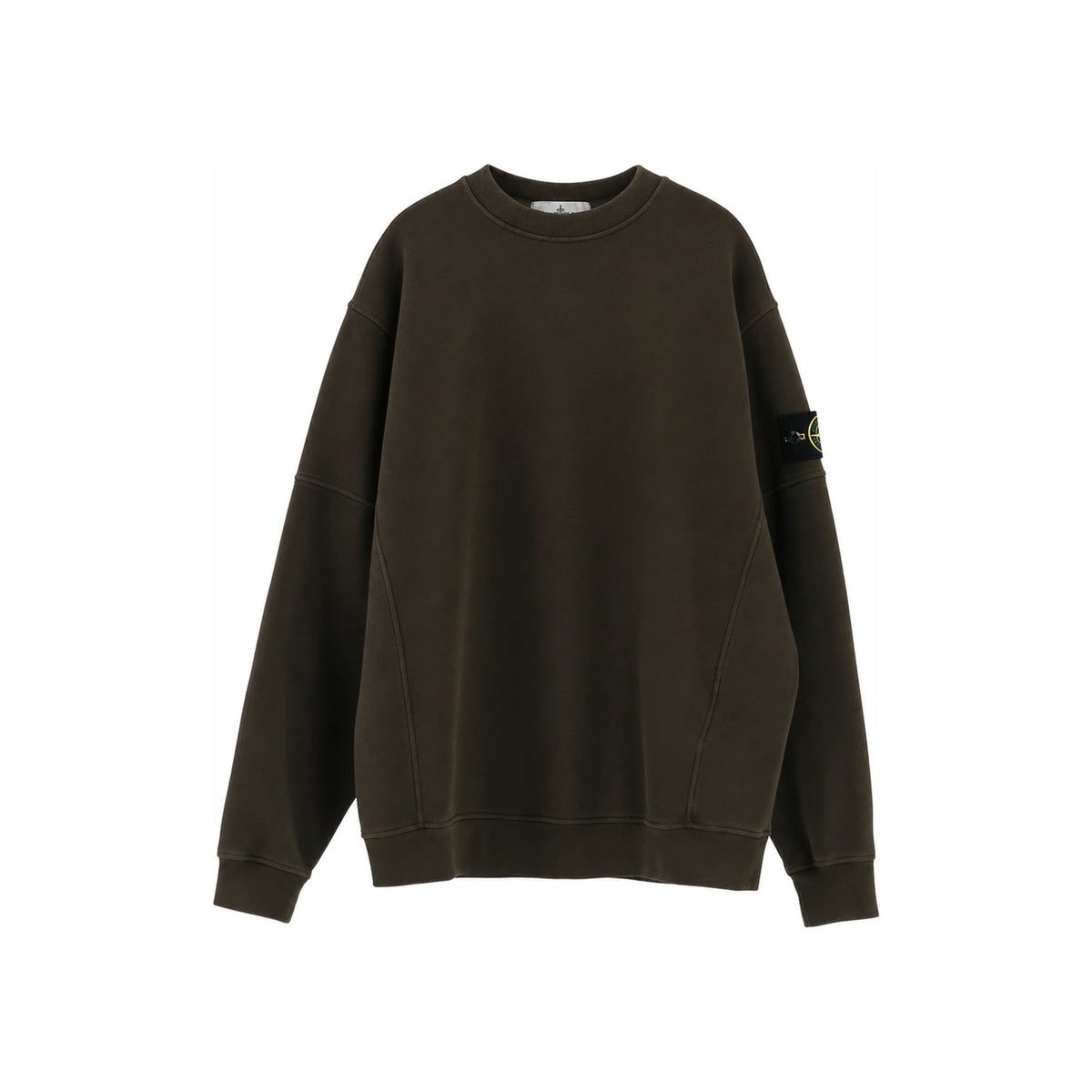 STONE ISLAND Logo Patch Oversized Sweatshirt Men’s Green Cotton
