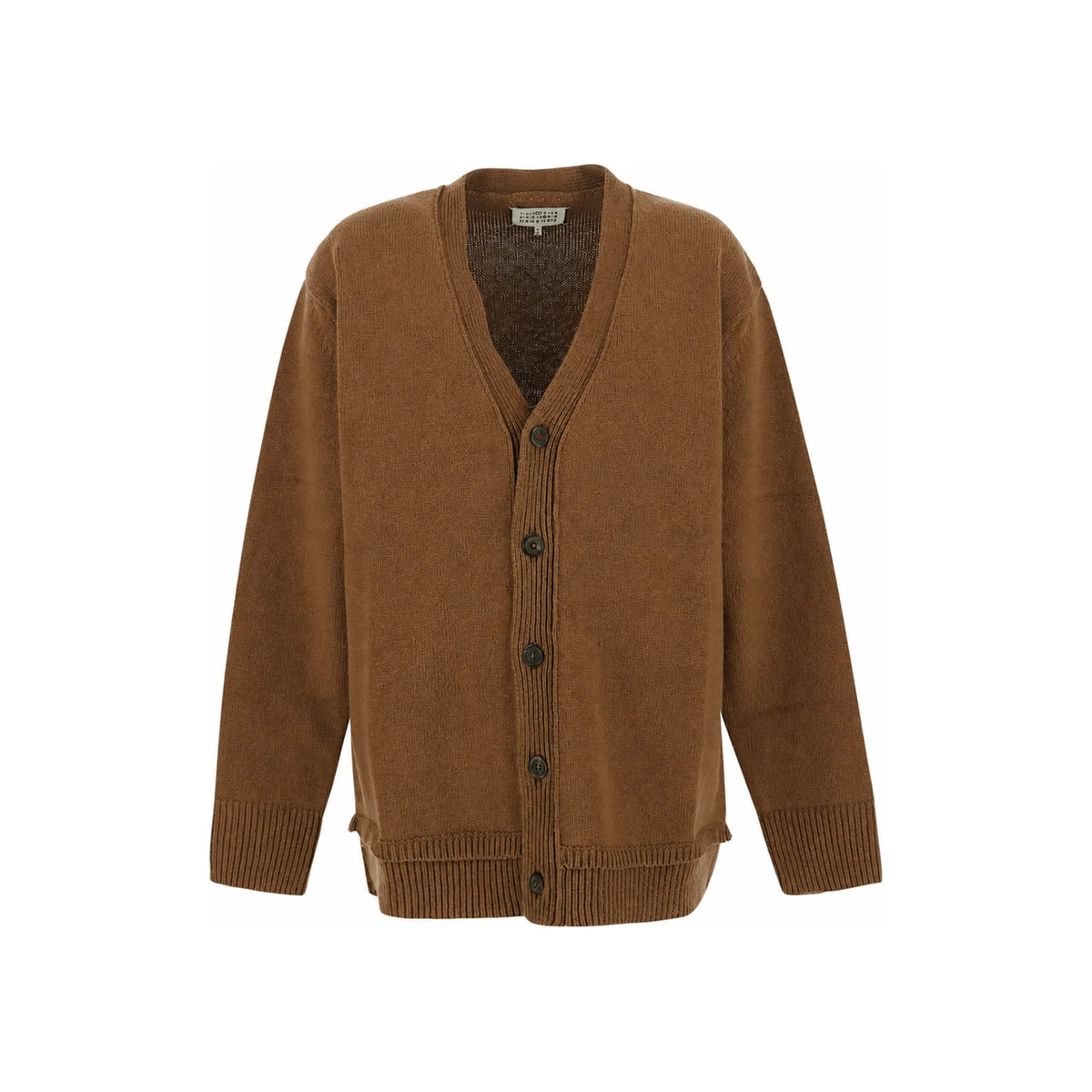 Maison Margiela Back Stitch Elbow Patch Cardigan for Men SI1GP0003 S18064 133F