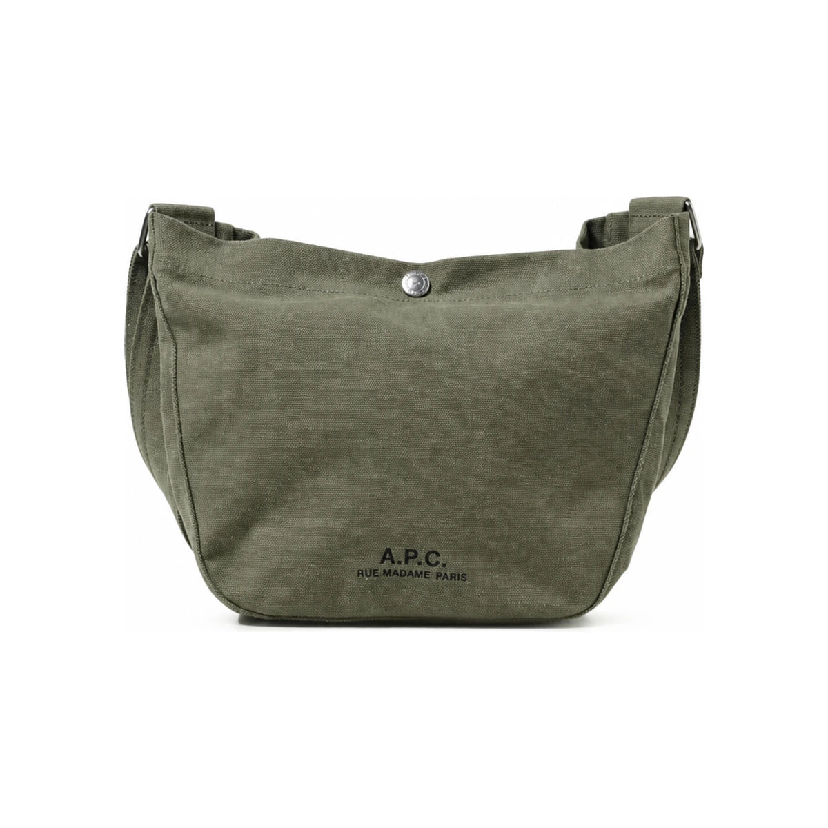 A.P.C. Khaki Leather Small Journal Shoulder Crossbody Bag M67010 JAA