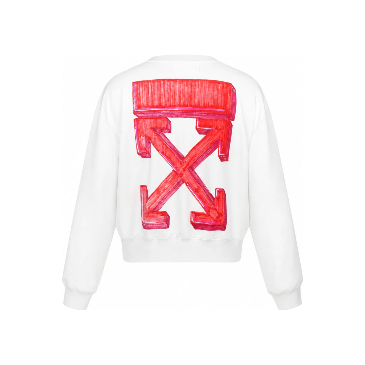 OFF WHITE 15th Anniversary Marker Pen White Red Sweatshirt Me OMBA035 E20FLE 002