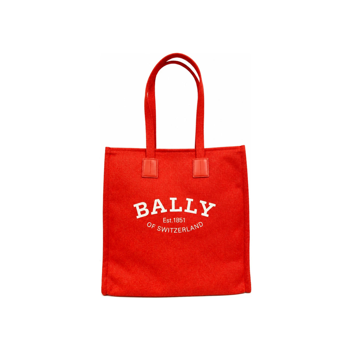 BALLY Red CRYSTALIA Signature Logo Tote Bag