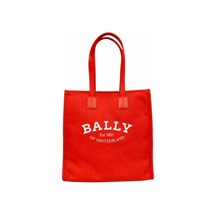 BALLY Red CRYSTALIA Signature Logo Tote Bag