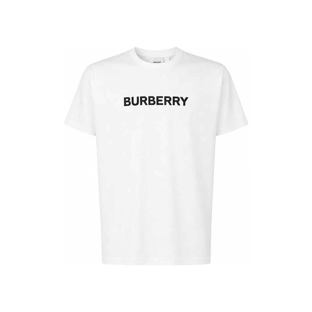 BURBERRY Signature Logo Print Crewneck Short Sleeve T-Shirt White