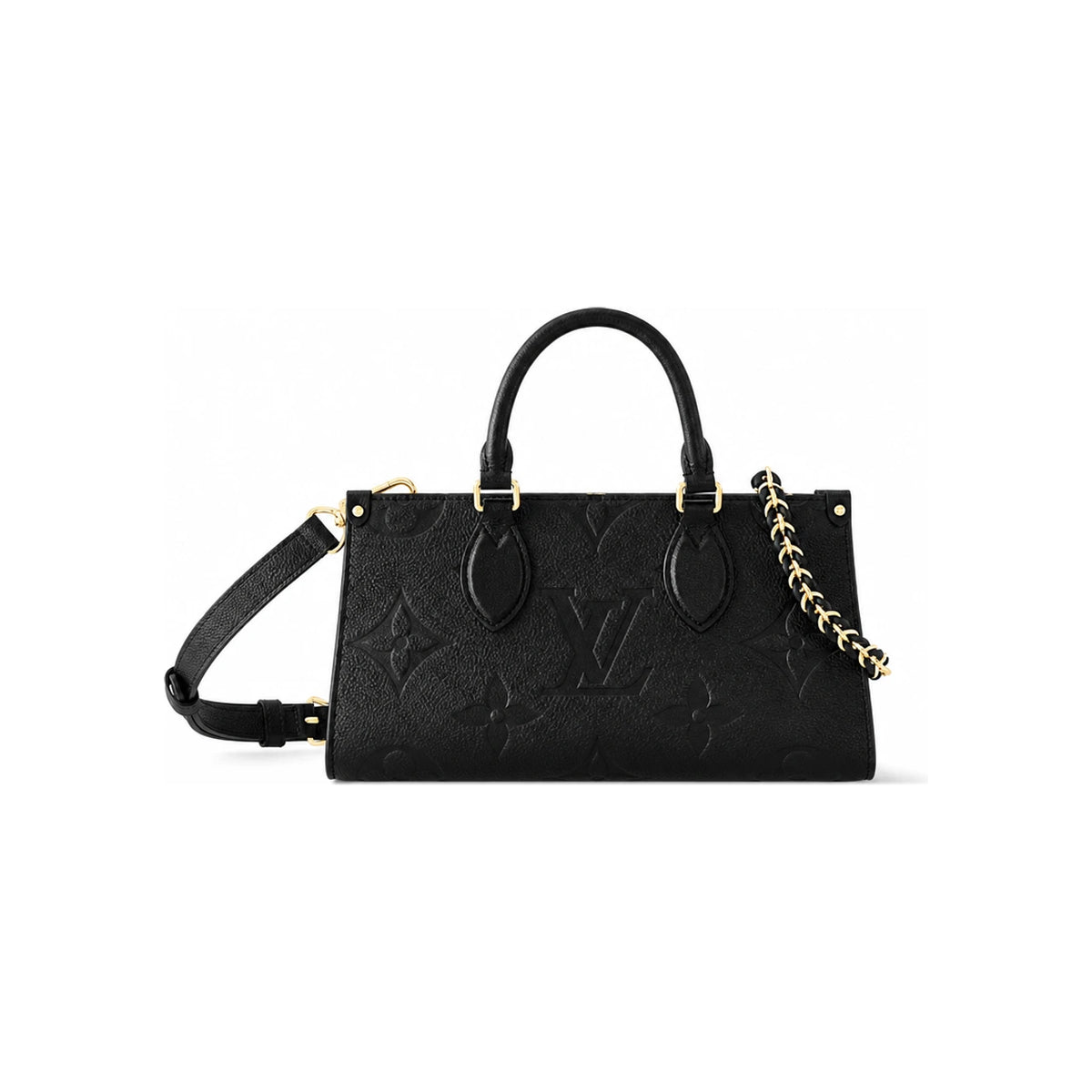 Louis Vuitton OnTheGo East West Black Leather Shoulder Bag