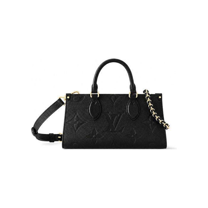 Louis Vuitton OnTheGo East West Black Leather Shoulder Bag