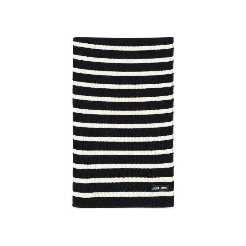Saint James Unisex Wool Scarf 2945 NAVY ECUME