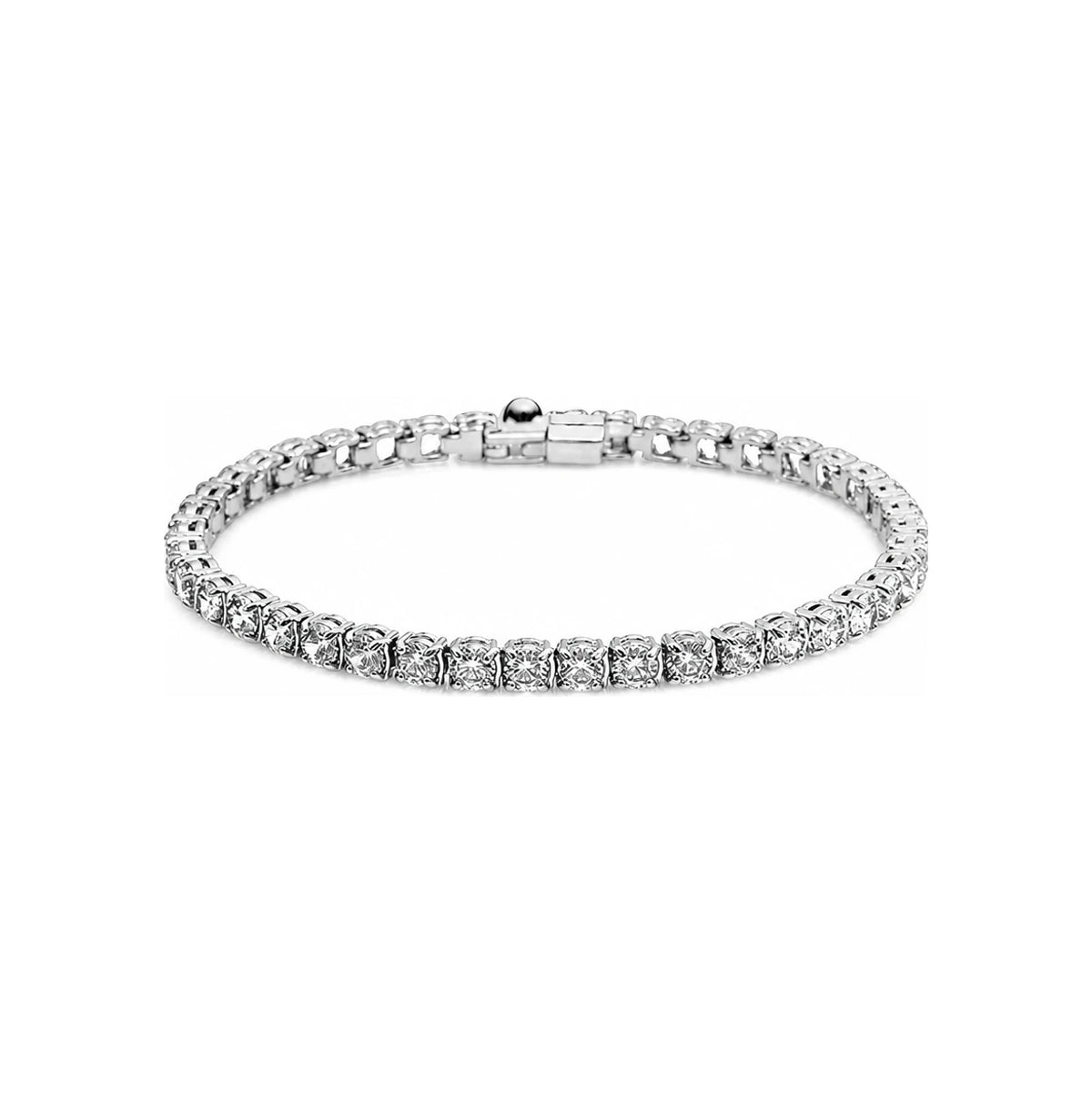 Swarovski Silver-Tone Crystal Bracelet 5648937 Matrix Tennis