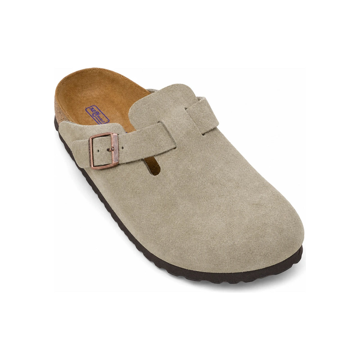 Birkenstock Soft Footbed Narrow Boston Clog Slippers Taupe