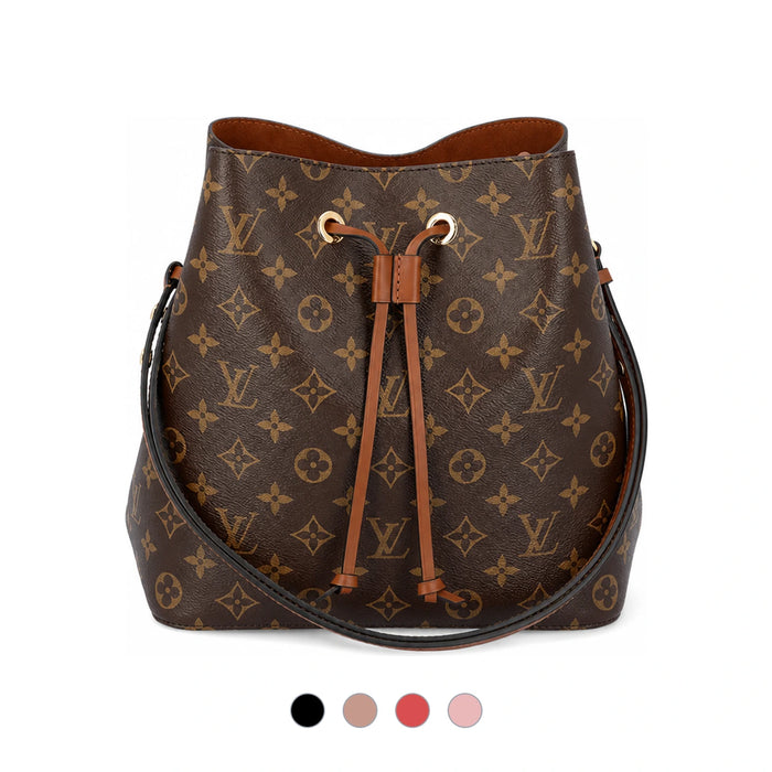 Louis Vuitton Monogram NeoNoe MM Black Brown Bucket Shoulde M44020 M44887 M44022