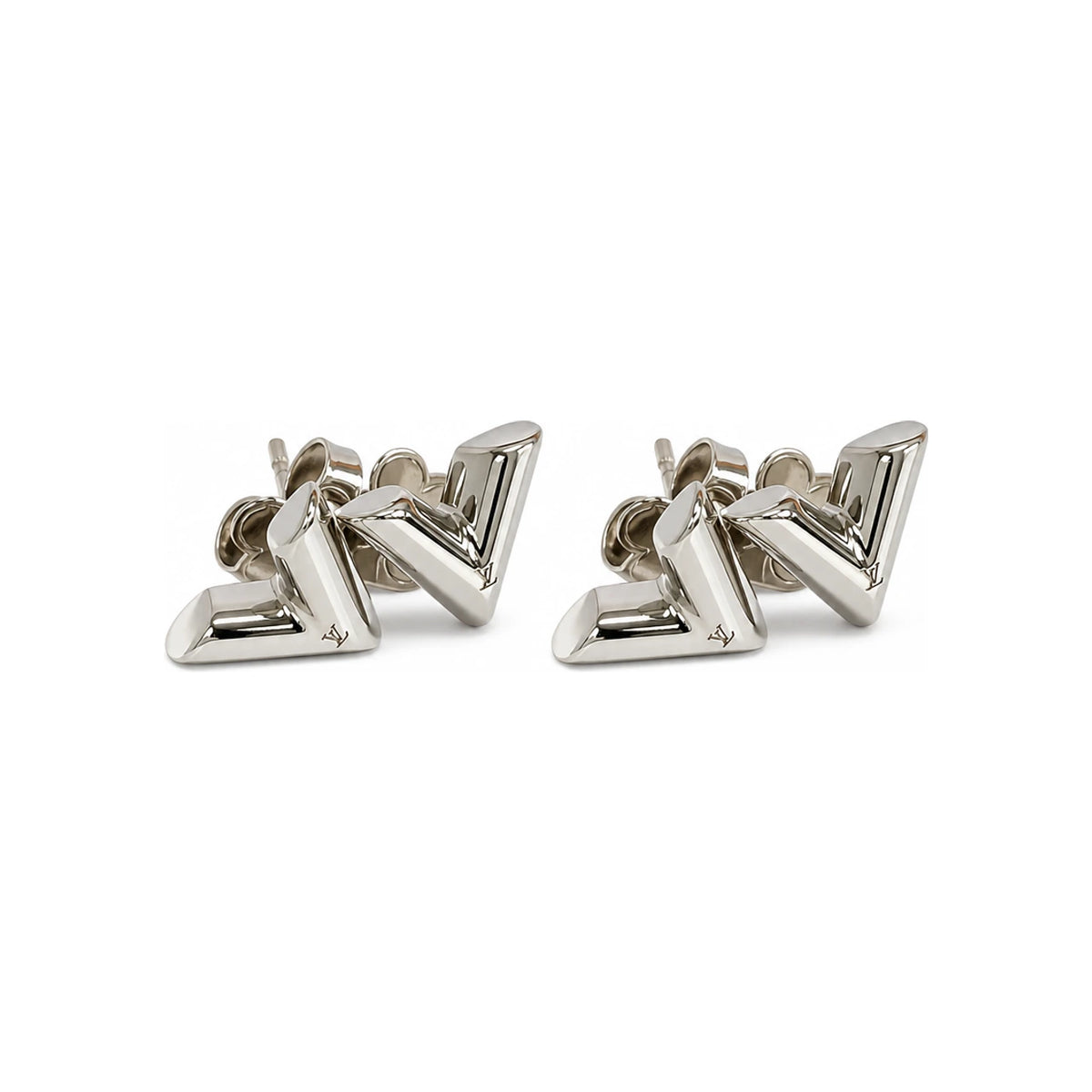Louis Vuitton Essential V Stud Earrings 7mm Gold-Tone