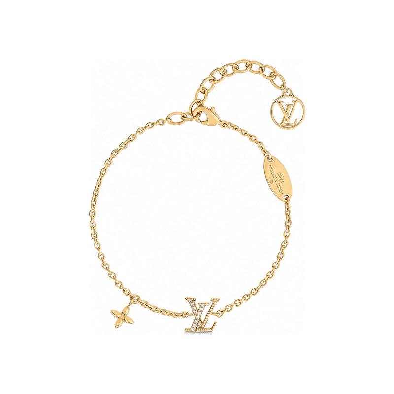 Louis Vuitton LV Iconic Bracelet Yellow Gold Pink Rose Jewelry