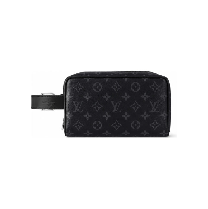 Louis Vuitton Eclipse Monogram Leather Locker Dopp Kit Clutch Bag