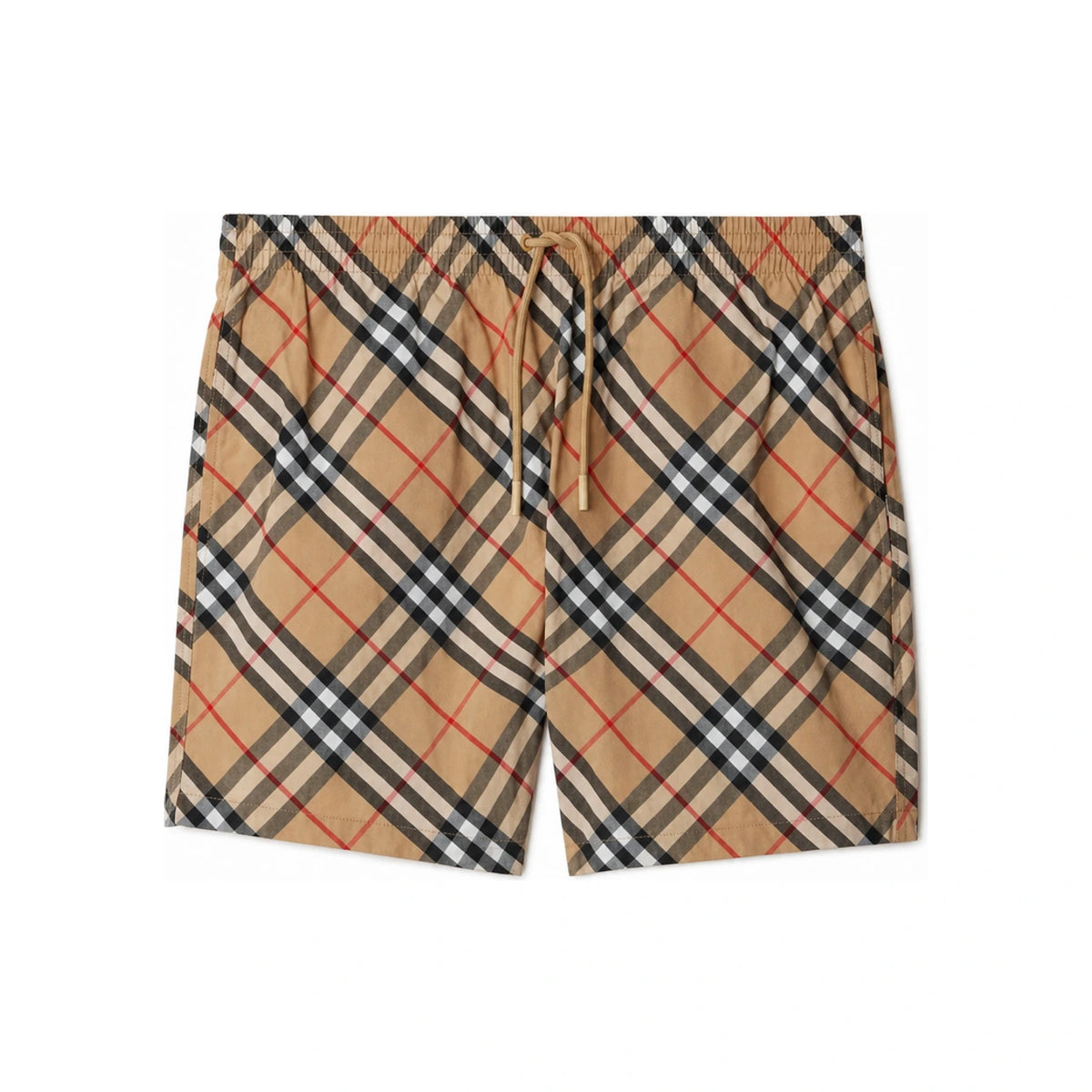 BURBERRY Beige Check Swim Shorts