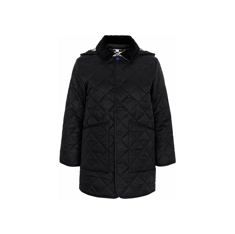 BURBERRY Women’s Diamond Quilted Hooded Down Jacket