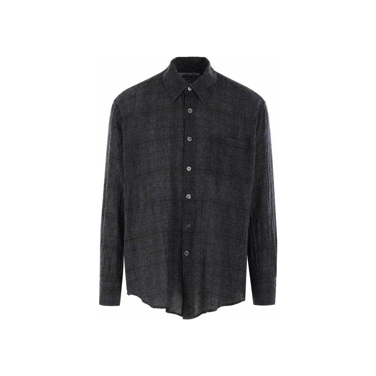 OUR LEGACY BAZAAR Check Breeze Weave Above Long Sleeve Shirt
