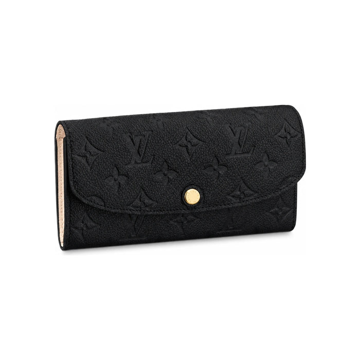 Louis Vuitton Monogram Empreinte Emily Wallet Noir Black Long Wallet