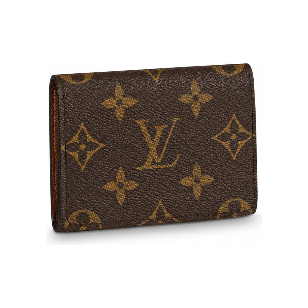 Louis Vuitton Envelope Card Holder Wallet Black Leather