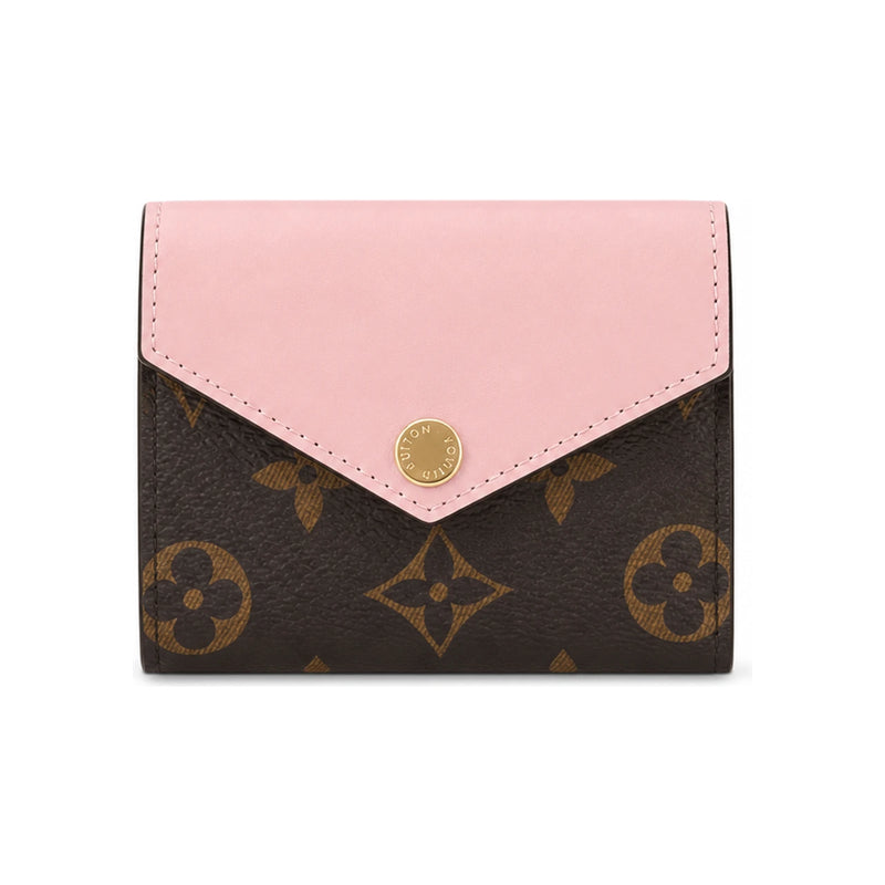 Louis Vuitton Monogram Coated Canvas Rose Ballerine Leather Wallet