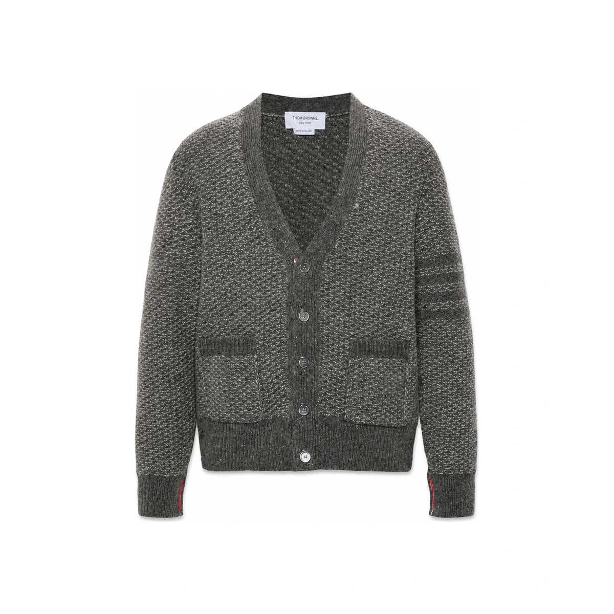 THOM BROWNE Diagonal Texture Relaxed Fit Cardigan MKC578A Y1032 035