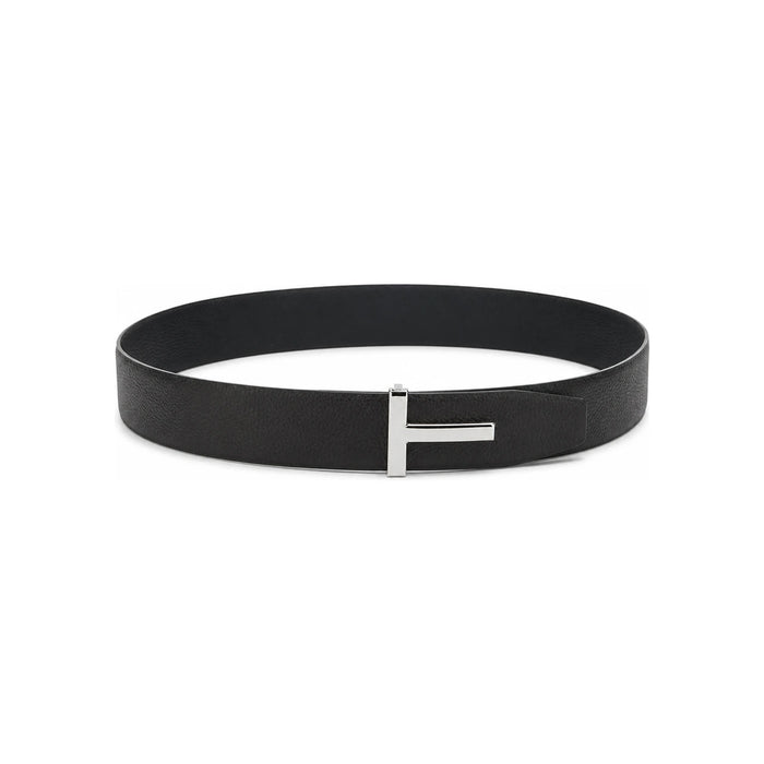TOM FORD Men's Grained Leather T Icon Belt 40mm TB178 LCL236S ENB